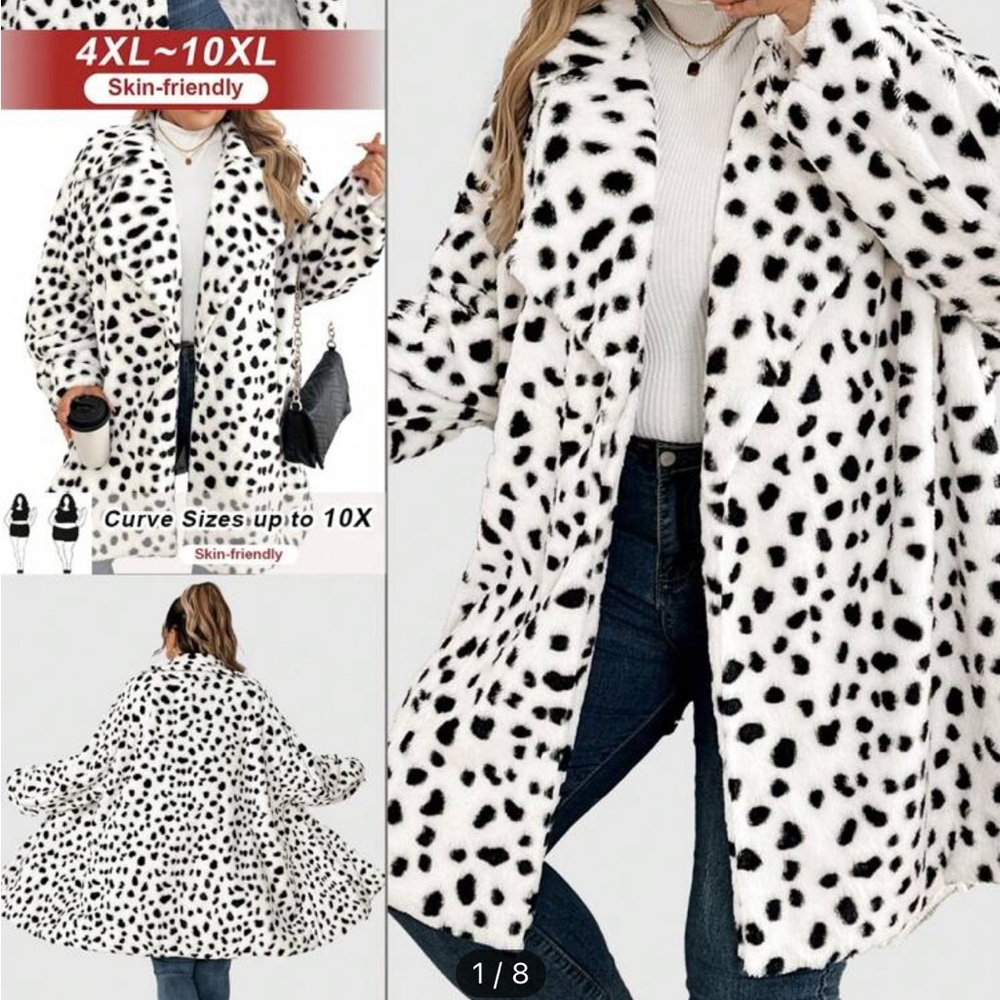 Shein fit+ Dalmatian jacket sz 32/34 W Chinese 8x fits like torrid size 6 NWOT